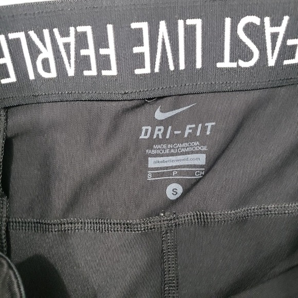 Nike Leggings Womens Small Black Capri Dri-Fit Pull On - Picture 7 of 13